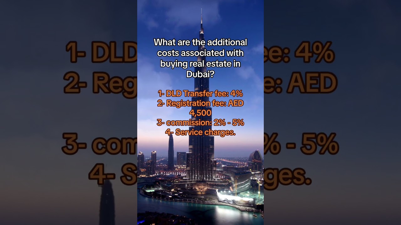 the costs associated with buying real estate in Dubai 