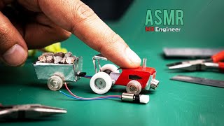DIY | How to Make Miniature Tractor with Foil and DC Motor
