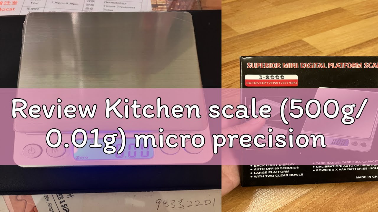 Microscale Kitchen Review Kitchen scale (500g/ 0.01g) micro precision - YouTube