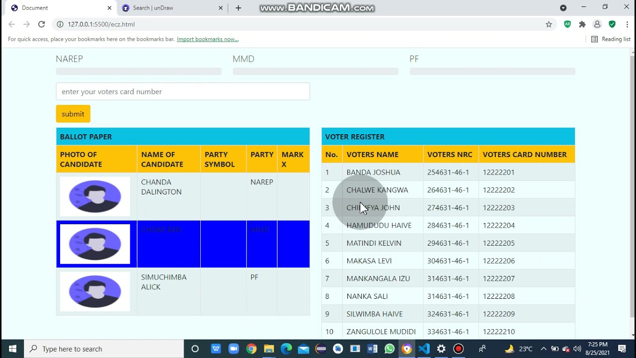 javascript voting app by josh