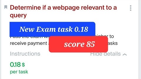 Determine if a webpage relevant to a query 0.18 | New Exam task | Toloka new task