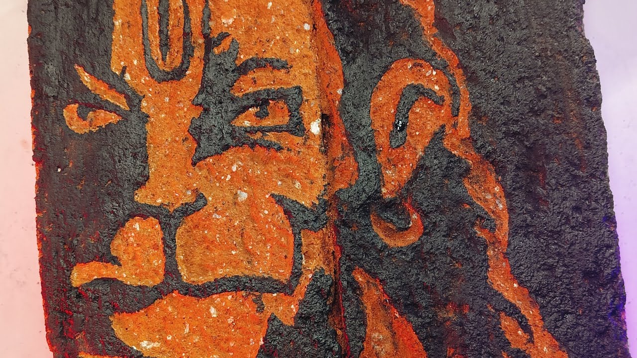 How to Make Hanuman ji Brick Art 🚩🧱 | Day - 9 |