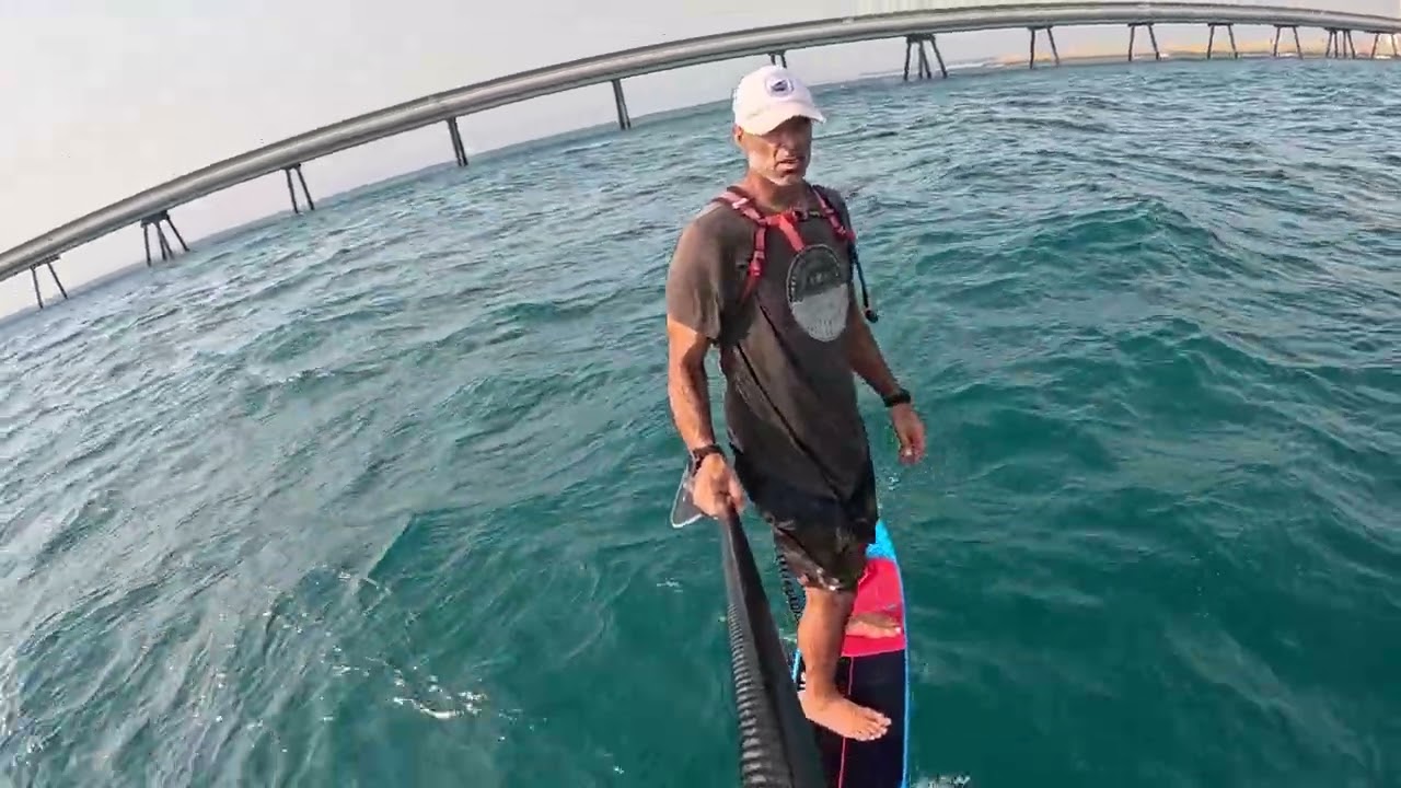 טיול גלישה במורד הרוח של עמית ענבר – אקוודוקט למכמורת | Downwind SUP Foil