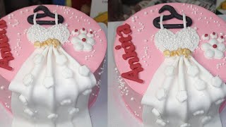 Awesome Dress Cake Decoration Idea For Girls| Dress Theme Cake |Alfikitchen 😋