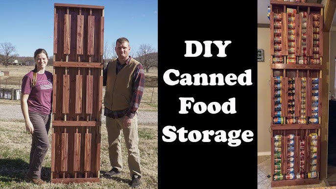 DIY FIFO Canned Food Storage Rack - My Stained Apron