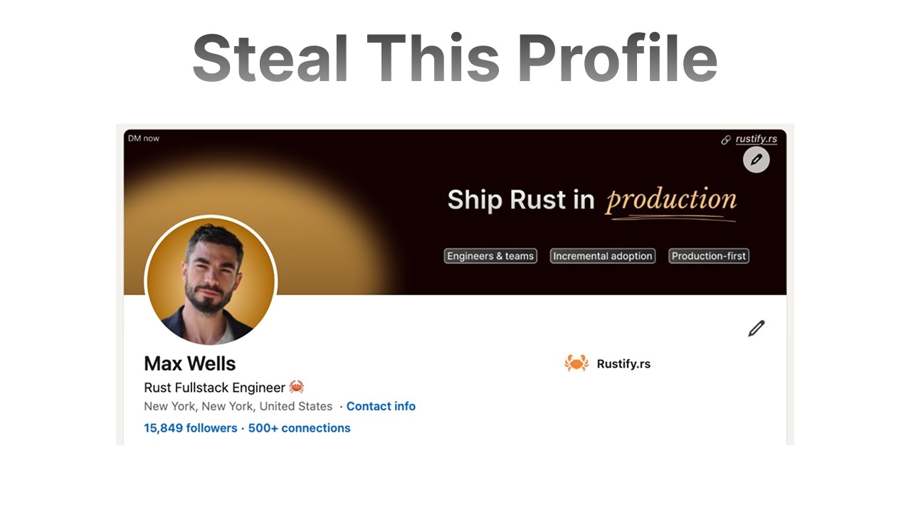 How I Use LinkedIn to Stand Out as a Rust Developer - YouTube