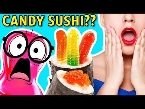 CANDY SUSHI vs. REAL SUSHI CHALLENGE!