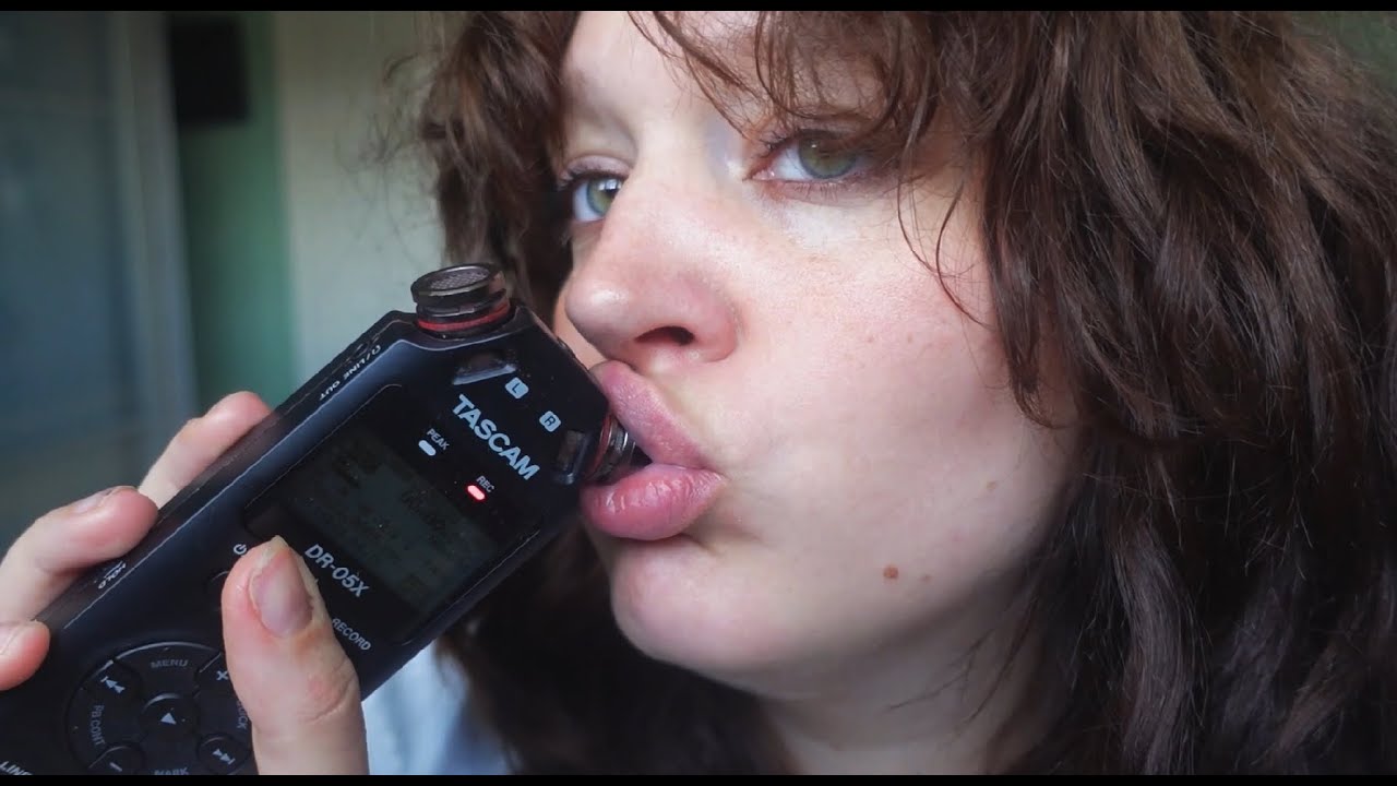 ASMR ear eating with tascam (mic biting, intense in-ear mouth sounds, ear to ear, no talking)