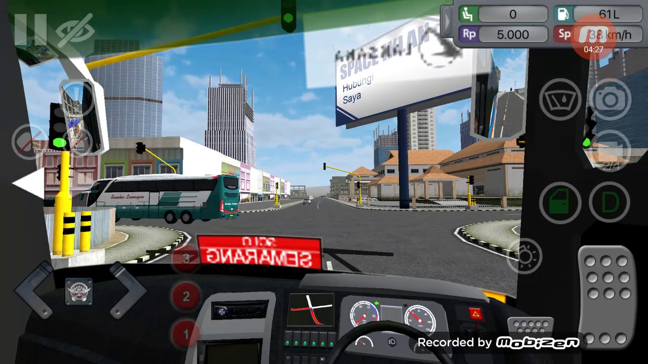 Bermain bus  simulator maleo  di android YouTube