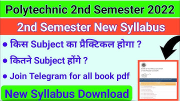 Electrical 2nd Semester Syllabus 2022 |Polytechnic 2nd semester syllabus electrical|2nd sem syllabus