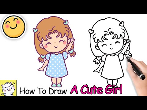 Simple drawings step by step | How I draw a girl | easy drawings for beg...