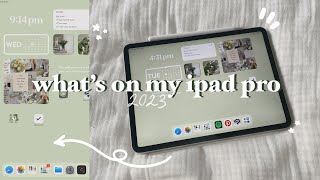 WHAT'S ON MY IPAD PRO 2023 | 🌱👒minimal + green aesthetic