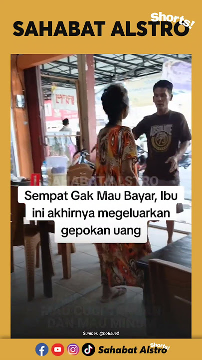 Emak-emak dibentak pelayan rumah makan dituduh gak mau bayar