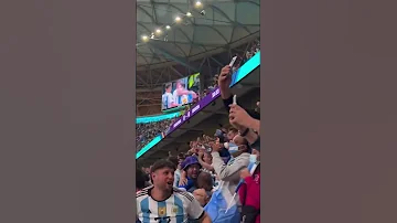 Argentina fans celebrate after Lionel Messi’s penalty goal vs Croatia