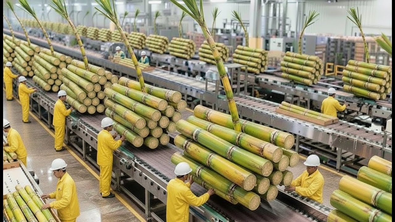 Inside a Modern Sugar Factory – From Sugarcane to White Crystals Full Process