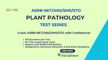 ASRB-NET/ARS/SMS/STO – Plant Physiology Test Series