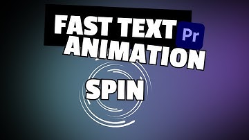Create a SPINNING Text Animation in Premiere Pro [easy motion graphics]