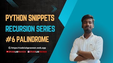 Python Recursive Palindrome Programming Tutorial | Coding Snippets & Tech Tips for Beginners | 2024