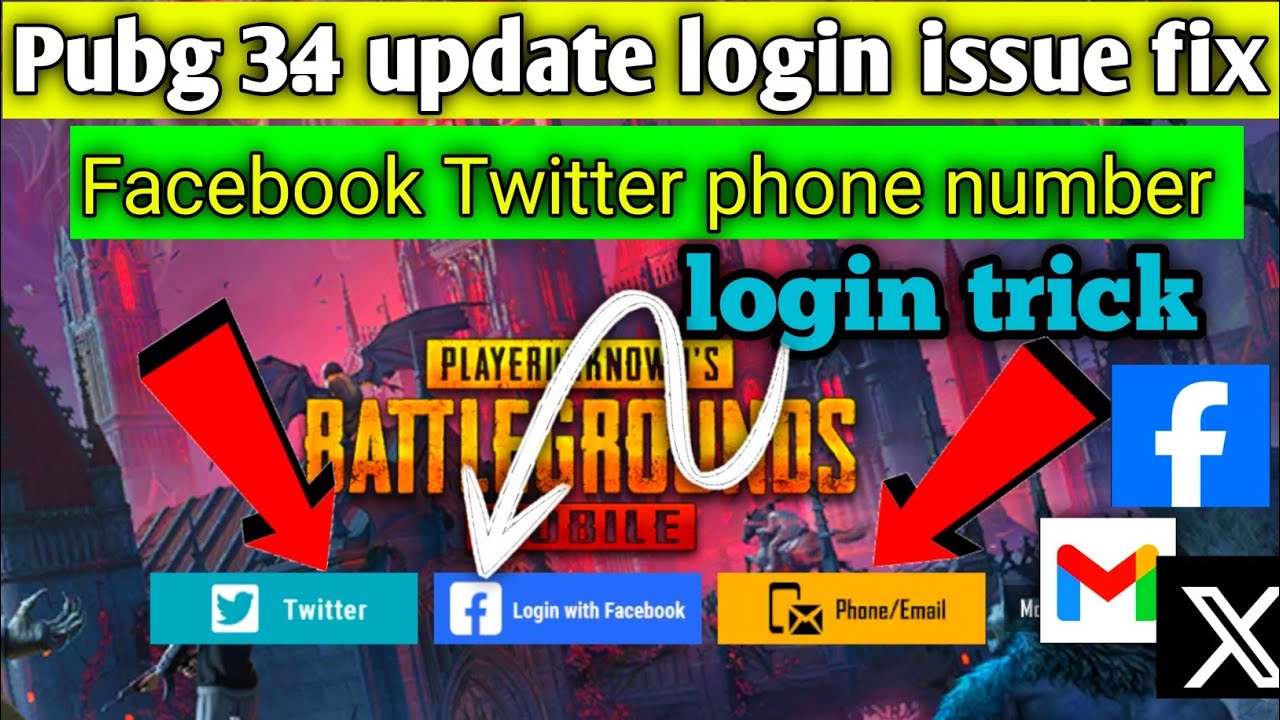 Pubg mobile Facebook login problem after 3.4 update ll Pubg login ...