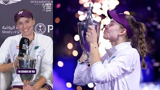 Elena Rybakina Reacts To Record 5.2 Million Wta Finals Prize Lareum Tennis News