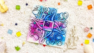 Zentangle 禪繞畫 #1250 How to draw by Eva Wu 禅绕画 ゼンタングル doodle art