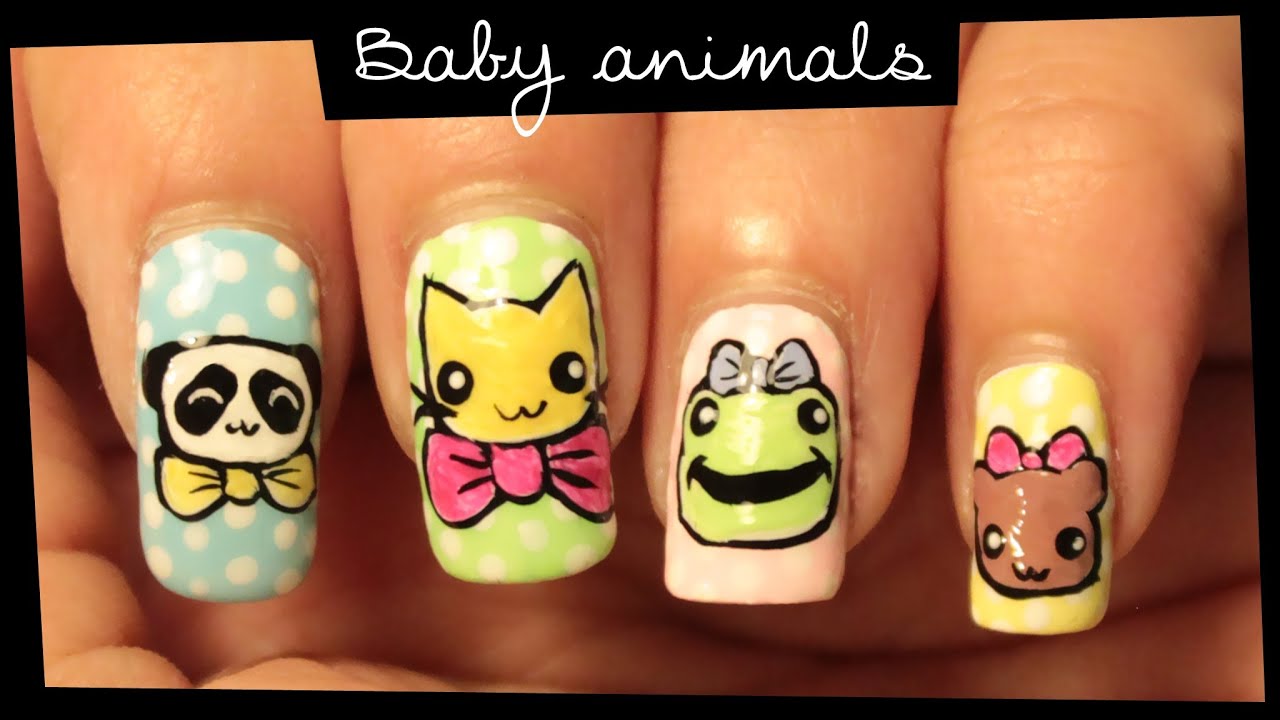 Baby Animals nail art YouTube