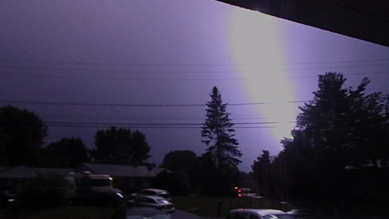 Severe Thunderstorm Great Lightning Derry, NH 6/21/2016 YouTube