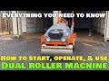 How to start turn on operate use Hamm HD-12 dual vibrating roller compaction machine tandem drum 12