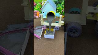 😱 Real Working Mini Tractor Making Cement Pillar | Amazing DIY Construction Machine 🚜 #shorts