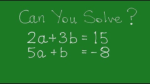 Solving Simultaneous Equation in Easy Steps