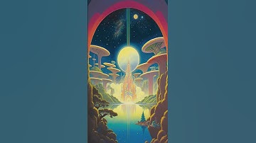 Abstract Retro Sci-Fi Jungle Cities VOL 3 | AI-Generated Paintings with Midjourney AI #shorts