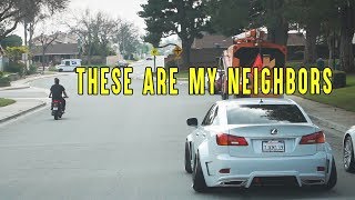 I have some crazy neighbors. Take the Grom he said and Widebody Lexus shows up out of no where!