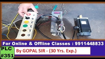 MITSUBISHI SERVO DRIVE WIRING & PROGRAMMING WITH PRACTICAL IN HINDI BY GOPAL SIR | PLC351#plcprogram
