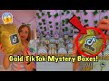 Asmr opening 12 gold tiktok mystery boxesultra rare finds full tiktok compilation