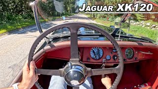 Driving The 1954 Jaguar XK120 Roadster  The Best Inline 6 Cylinder Sound Ever! (POV Binaural Audio)