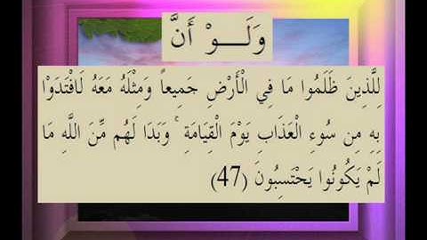 القرآن الكريم سورة الزمر الاية 47