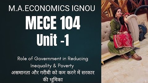 MECE 104|Role of Government in Reducing Inequality and Poverty