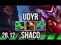 UDYR vs SHACO (JGL) | Stormraider's Surge | KR Master | 26.12