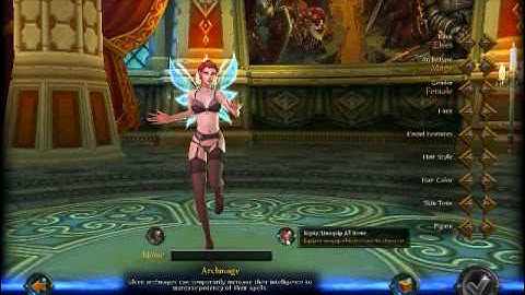 Allods Online Character creation screen