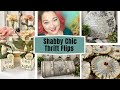 Painting through our Thrift Flip Stash | Shabby Chic inspired DIY Home Decor | No-Sew Fabric Crafts