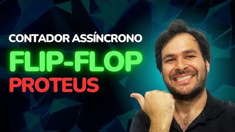 Contador Assíncrono com Flip-Flop no Proteus