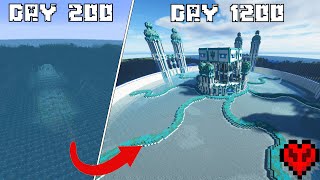 I transformed this OCEAN MONUMENT in 1000 Days of Minecraft Hardcore (MEGA BASE)