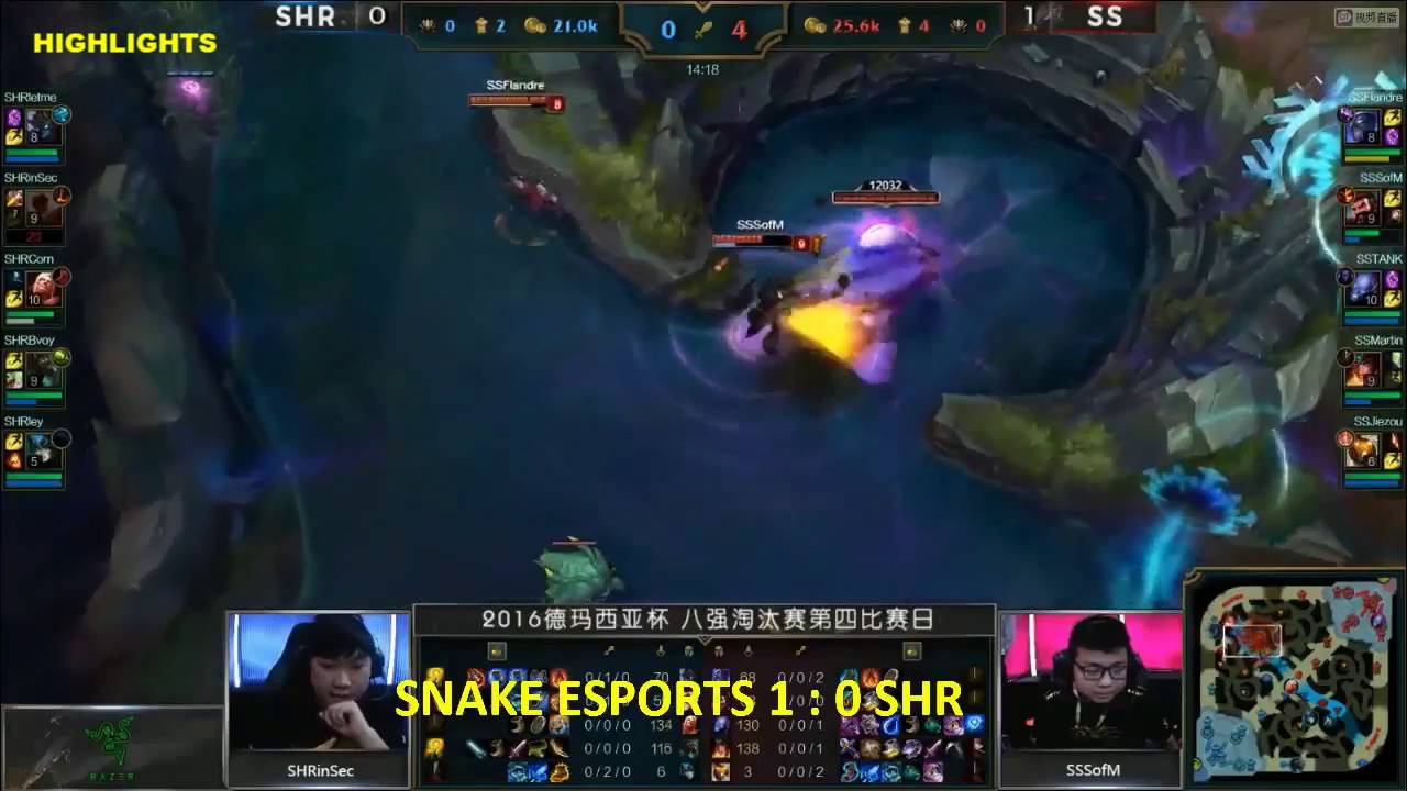 Highlights SS Vs SHR Tứ Kết Demacia Cup 2016 Trận 2  Sofm Graves  Vs Insec Leesin