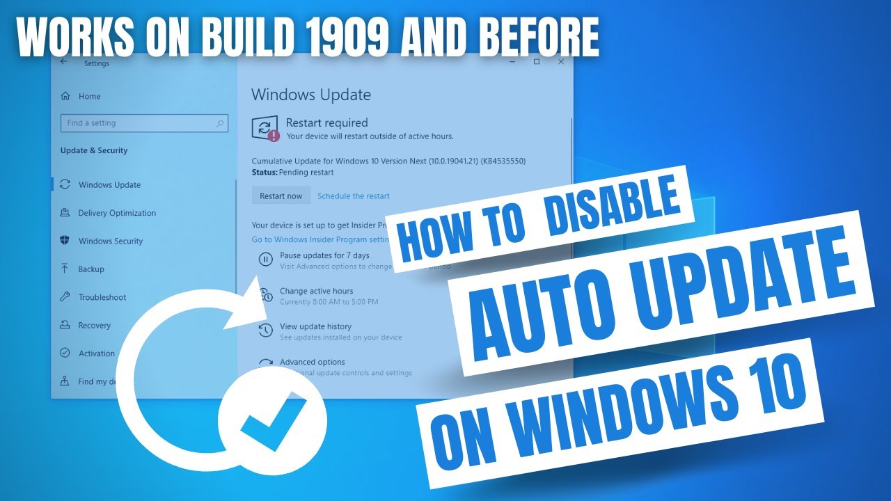 How to disable/stop windows 10 automatic update permanently (2021) ️ ...