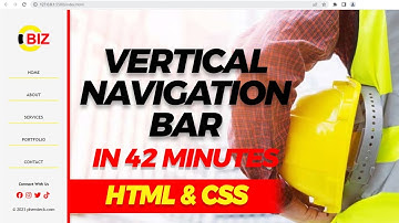 VERTICAL NAVIGATION BAR | MENU BAR USING HTML & CSS IN JUST 42 MINUTES