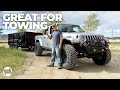 Towing with a Jeep Gladiator is a Lot Better with an Air Suspension System by ACCUAIR