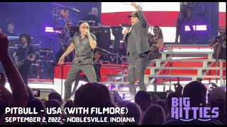 Pitbull does USA with Filmore in Noblesville, Indiana on September 2, 2022