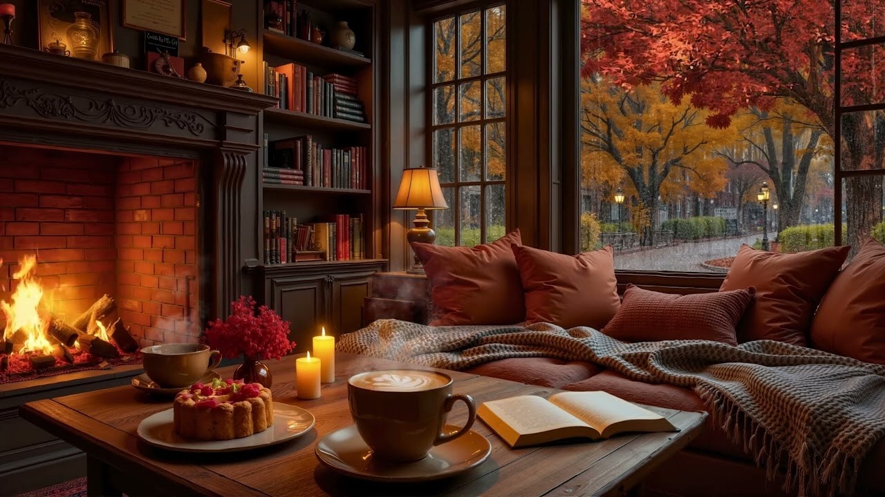 Good Mood Smooth Winter Jazz ⛄ Relaxing Piano at Cozy Coffee Shop for ...