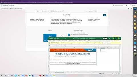 CIS119 Excel - How to complete a Project in MindTap