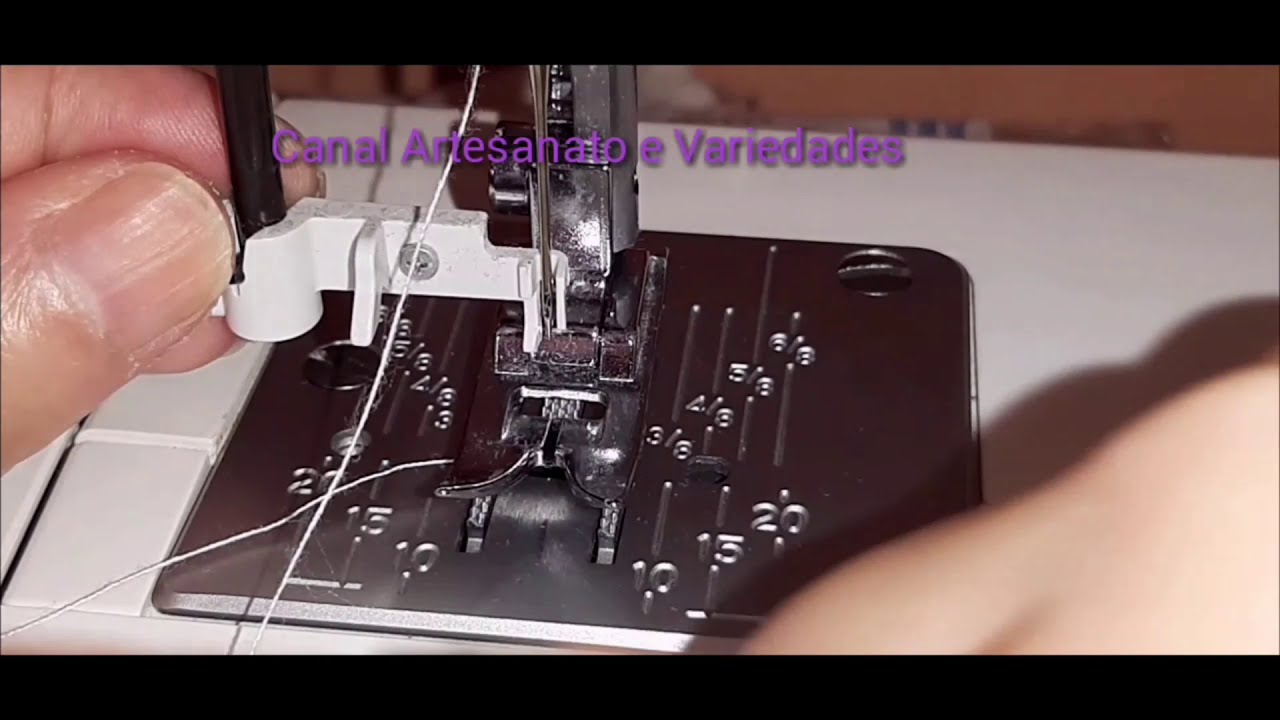 Como passar linha na agulha da máquina janome2008s